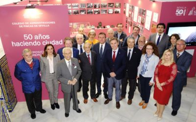 El alcalde inaugura la exposición conmemorativa del 50 Aniversario del Colegio de Administradores de Fincas de Sevilla