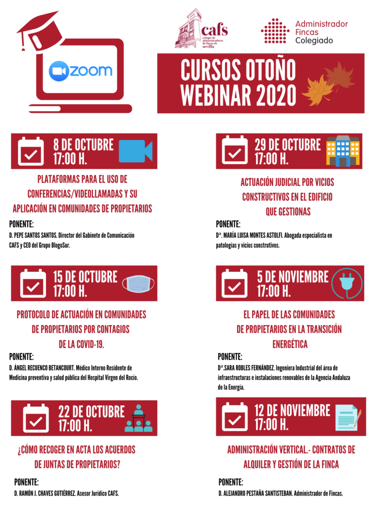 programa cursos otoño webinar 2020