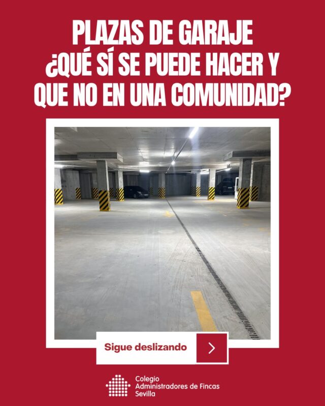 🚗 ¿Tu plaza de garaje es solo para aparcar… o para guardar “un par de cosas”? Cuidado, porque no todo está permitido.

🏘️ En las comunidades de propietarios existen normas que regulan el uso de las plazas de garaje y que muchas veces desconocemos: desde cuestiones de seguridad y convivencia hasta aspectos relacionados con el seguro y posibles responsabilidades.

💼 Recuerda siempre que contar con un Administrador/a de Fincas Colegiado/a es tener a un profesional que conoce la normativa aplicable, ayuda a prevenir conflictos y trabaja para garantizar una gestión más segura y eficiente de las comunidades.