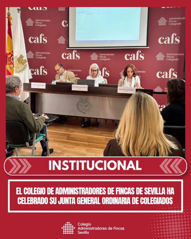 🤝 El Colegio de Administradores de Fincas de Sevilla ha celebrado la Junta General Ordinaria de Colegiados, un encuentro fundamental para abordar distintos asuntos relacionados con la actividad y la gestión colegial.

📋 Durante la sesión se ha presentado el informe de Presidencia y Tesorería, las cuentas anuales del ejercicio 2025, la aprobación del presupuesto para 2026 y la memoria también del pasado año.

💼 Una jornada de participación y compromiso para seguir avanzando juntos en el presente y el futuro de la profesión de Administrador de Fincas.