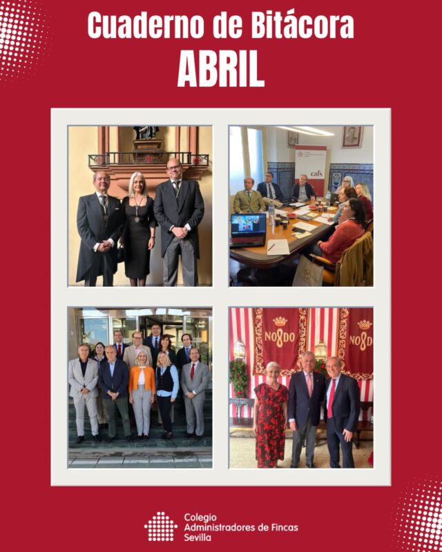 📘 Cuaderno de Bitácora | Resumen de Abril

Abril ha sido un mes comprometido con el trabajo y por supuesto, con las tradiciones de Sevilla.
	
✝️ Presencia en el cortejo procesional de la Hermandad del Santo Entierro
💃 Representación oficial en la Feria de Abril
💼 Jornadas de Juntas de Gobierno de los Colegios andaluces en Antequera 🏛  Reuniones y acuerdos institucionales   Gracias por este mes tan intenso, viviendo y trabajando por las costumbres de nuestra tierra. ¡Arrancamos un mes de muchos proyectos y formaciones!
