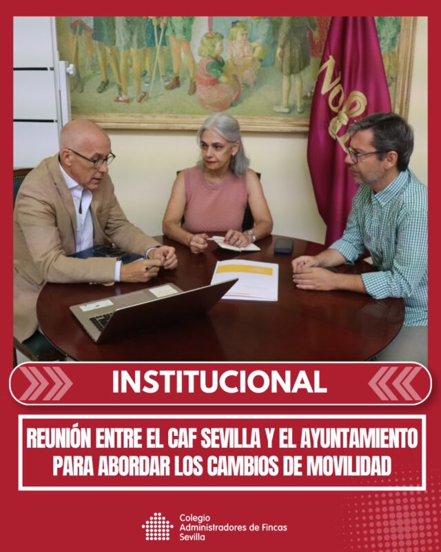 🚧 Información, coordinación y previsión ante la puesta en marcha de la última fase del Tranvibus en el centro de Sevilla.

🤝 El CAF Sevilla ha mantenido una mesa de trabajo con el @ayto_sevilla para preparar una comunicación dirigida a comunidades de propietarios sobre las nuevas restricciones de circulación, movilidad y otras cuestiones que puedan afectarles.

🏢 Una información especialmente relevante para quienes cuentan con viviendas o garajes en las zonas afectadas, con el objetivo de facilitar la adaptación a los nuevos cambios y anticiparse a posibles incidencias.