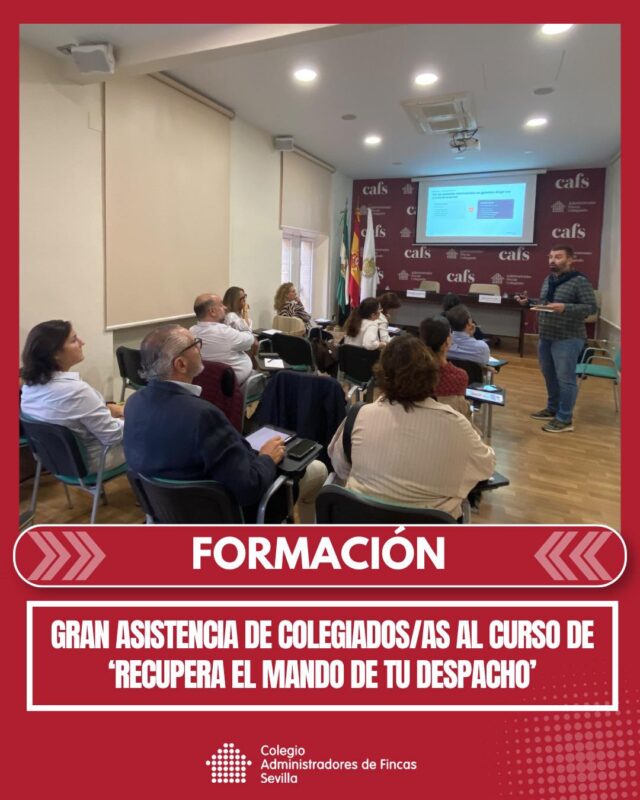🫵 Ordenar, liderar y tomar mejores decisiones son claves para gestionar un despacho con eficacia. El taller práctico «Recupera el mando de tu despacho» ha sido todo un éxito, contando con una buena presencia de colegiados/as, que han podido trabajar herramientas para organizar mejor su tiempo, establecer prioridades y afrontar los retos del día a día profesional.

👏 Gracias a Roberto Gonzalo López por compartir su experiencia y conocimientos, a todos los colegiados/as por su participación y a quienes han compartido con nosotros esta sesión formativa. ¡Y, por supuesto, gracias por el café del descanso, que también ha servido para compartir impresiones y conversar! ☕️