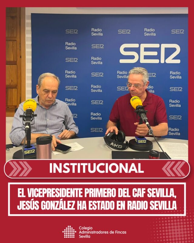 🎙️ Nuestro vicepresidente 1º, Jesús Manuel González Gil, ha participado en el programa “Hoy por Hoy Sevilla” de @radio_sevilla para compartir una serie de recomendaciones de seguridad que ayuden a evitar sustos en las viviendas durante las vacaciones de verano.

🔑 En su intervención abordó medidas para prevenir robos, pero también otros problemas frecuentes como fugas de agua, escapes de gas o averías que pueden ocasionar importantes daños mientras el hogar permanece desocupado.

🎧 Puedes escuchar la intervención completa en el  enlace de la descripción de nuestro canal de YouTube.