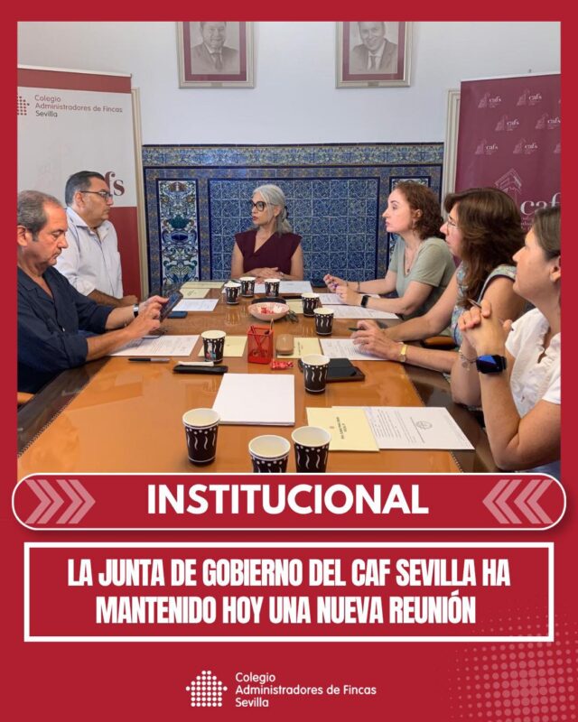 🤝 La Junta de Gobierno del Colegio de Administradores de Fincas de Sevilla se ha reunido hoy para planificar y coordinar los proyectos, iniciativas y actividades formativas previstas para el último cuatrimestre del año, de septiembre a diciembre.

💼 Seguimos trabajando para fortalecer el papel del Administrador de Fincas Colegiado y dar respuesta a los retos presentes y futuros de la profesión.