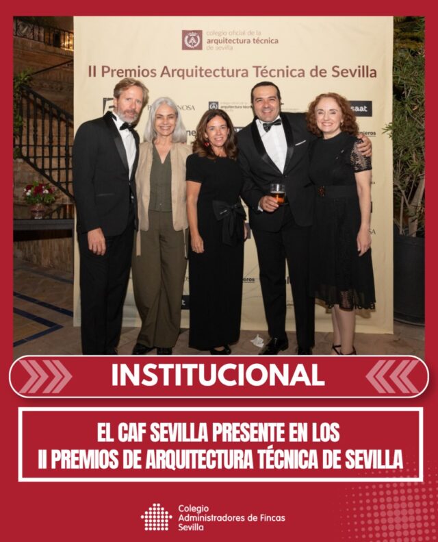 👏 La Presidenta del CAF Sevilla, María Dolores Bernal García y la Secretaria, Juana León Balsera, han acompañado al @coatsevilla en la gala de los II Premios de la Arquitectura Técnica de Sevilla, celebrada en el @hotelalfonsoxiii.

🤵‍♂️ Una velada que ha reconocido el valor de la arquitectura técnica y que ha contado con la presentación de Alfonso Sánchez y Alberto López, de @mundoficcion, conocidos como Los Compadres.

🤝 Desde el CAF Sevilla agradecemos al Colegio y a su Presidenta, Helena Ruiz Fernández, la invitación y la oportunidad de compartir esta cita con los profesionales del sector.
